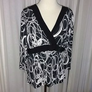 Jaipur NEW Black/White Ring Top XL